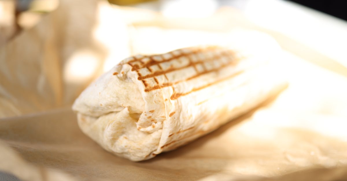 Close-up of a freshly grilled doner wrap, showcasing its texture and appeal.