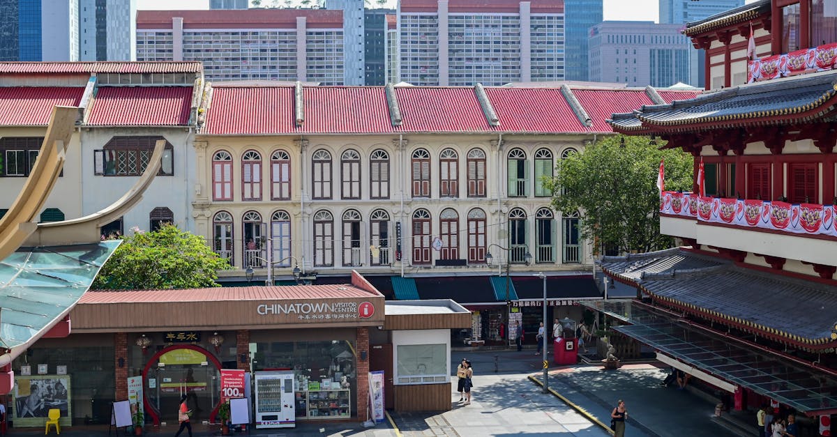Explore the colorful architecture and bustling life of Singapore's Chinatown.