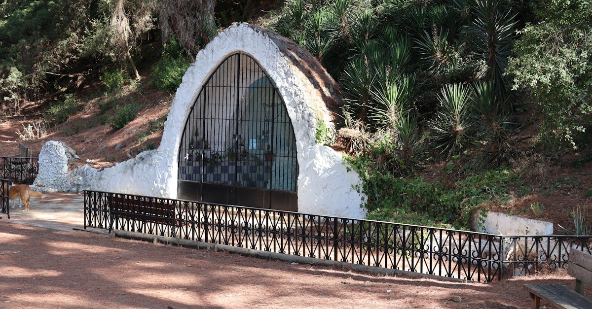 Rustic chapel surrounded by pine forest in Puerto Real, Andalucía, Spain.